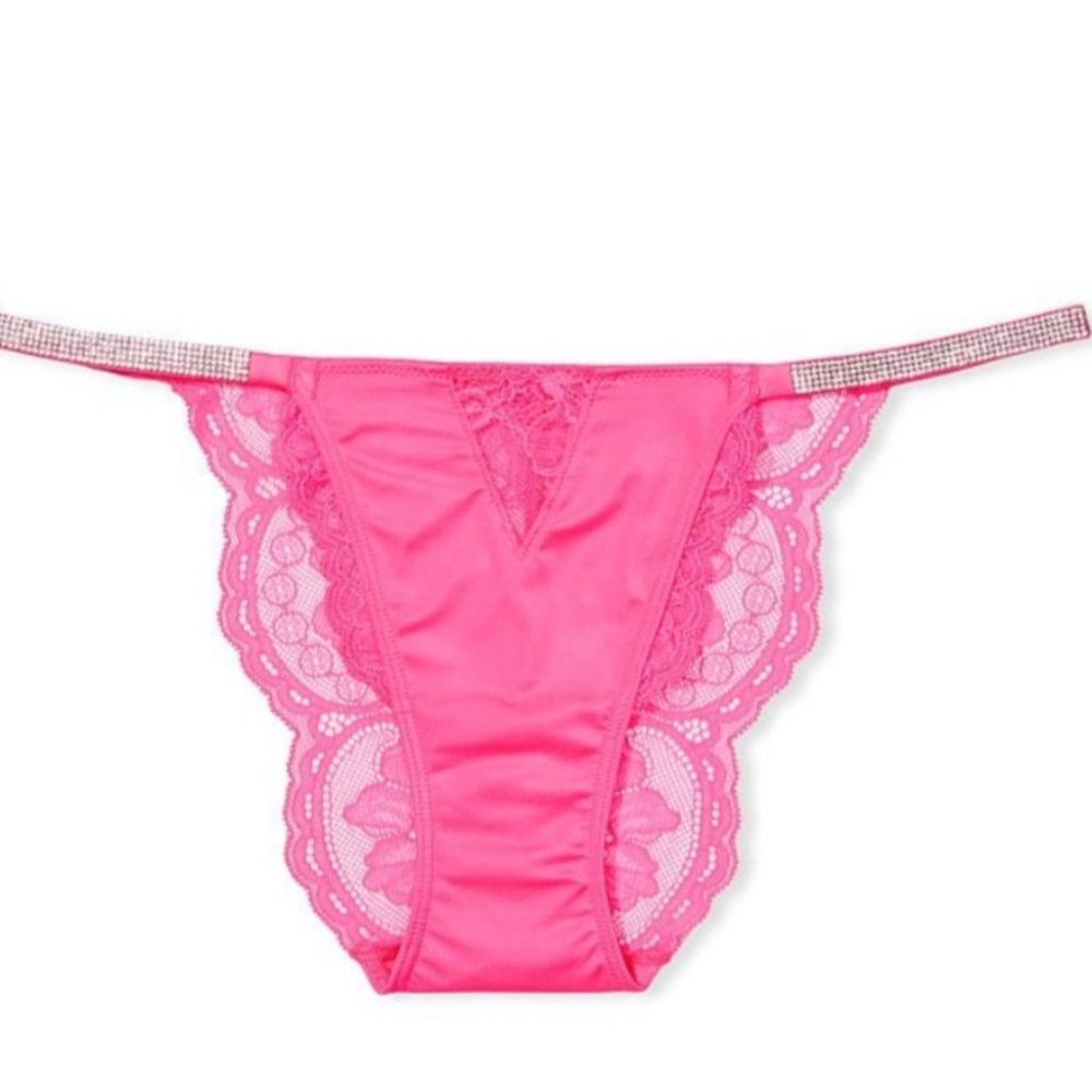 XL  New VERY SEXY Bombshell Shine Strap Thong Panty‎ Crystal Band Underwear XL